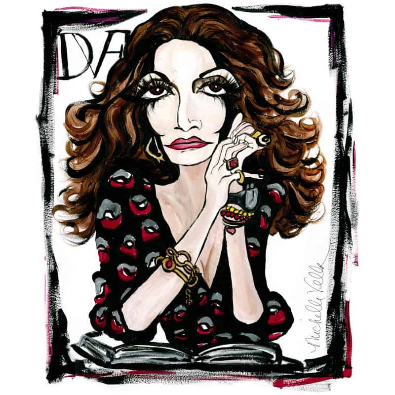 Diane von Furstenberg. Artist: Michelle Vella