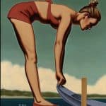 woman diving